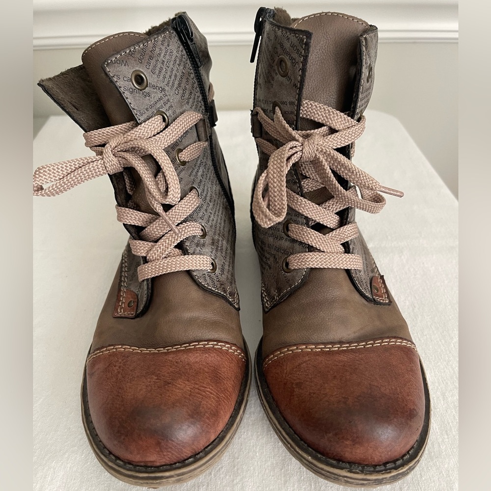 reiker Peyton Brandy Combat Boots Women’s Size 38/7-7.5 US